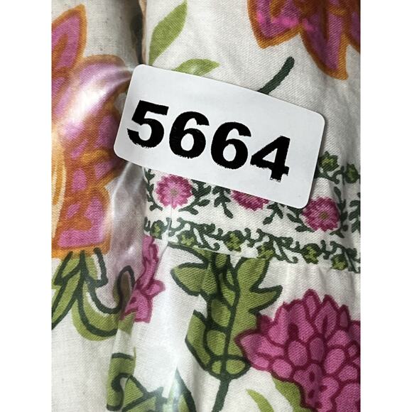 THML Midi Halter Sundress XS White Pink Floral A Line Tiered Voile Cotton Dress - Picture 14 of 14